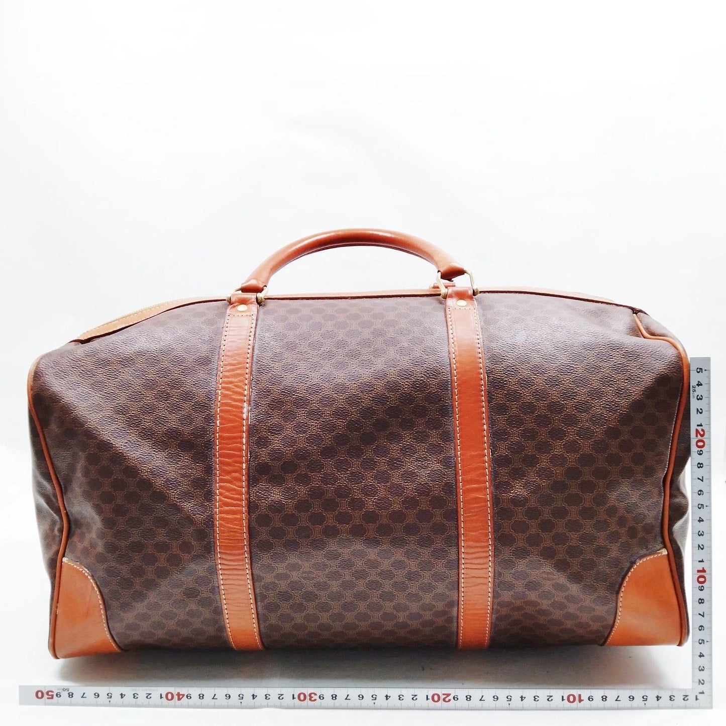 Original/Auth Celine Paris - Macadam Boston Bag - Canvas mit Leder