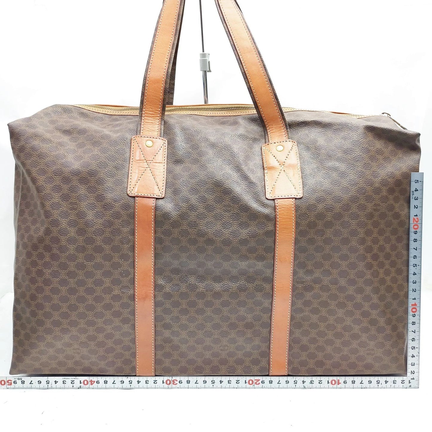 Original/Auth Celine Paris - Macadam Boston Bag - Canvas mit Leder