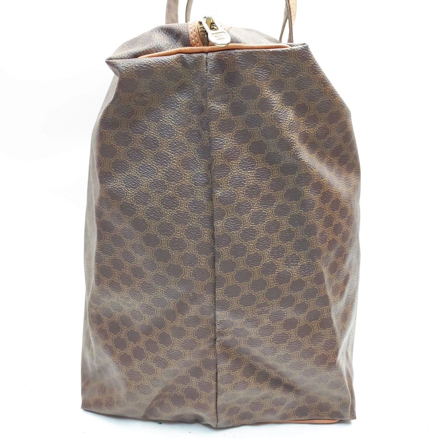 Original/Auth Celine Paris - Macadam Boston Bag - Canvas mit Leder