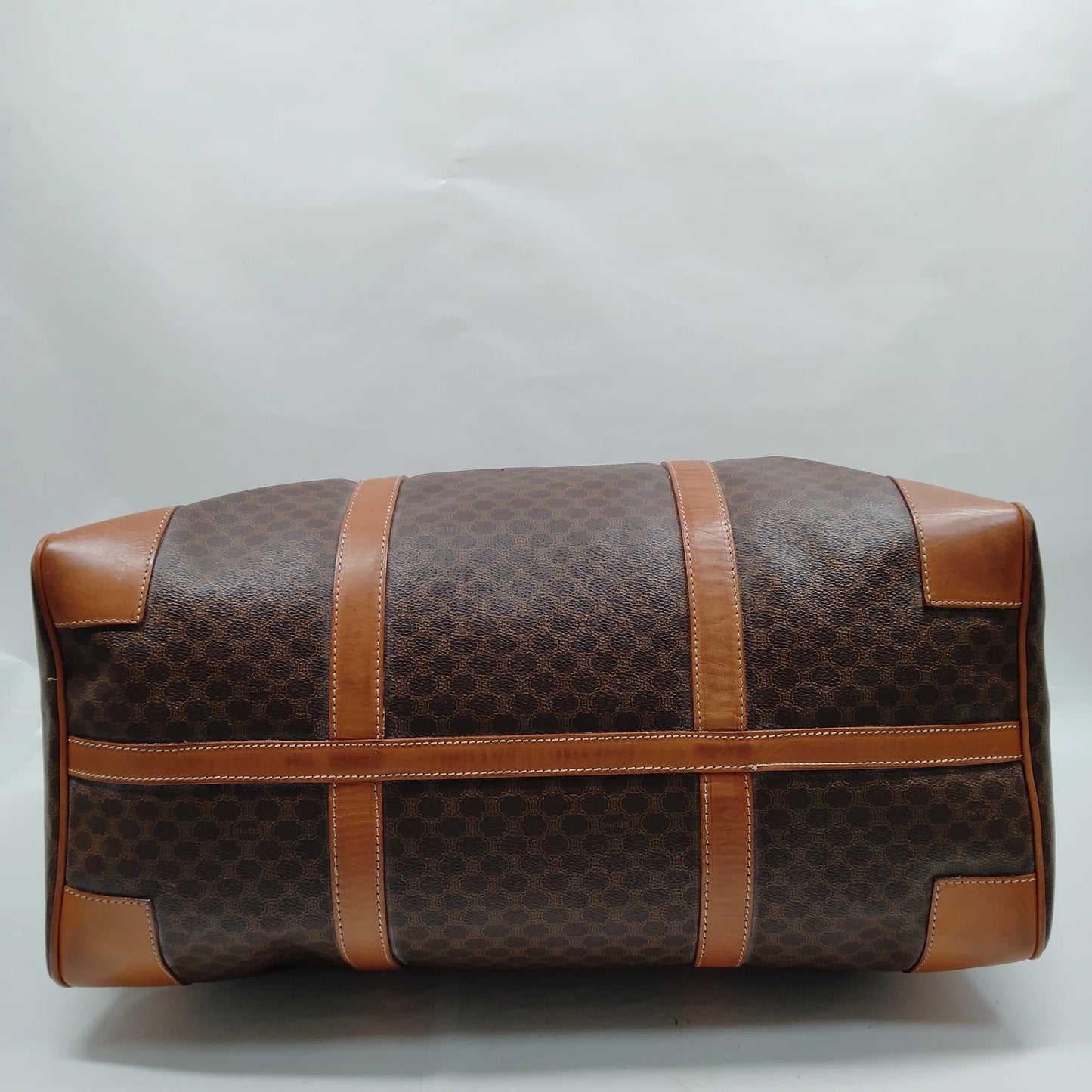Original/Auth Celine Paris - Macadam Boston Bag - Canvas mit Leder