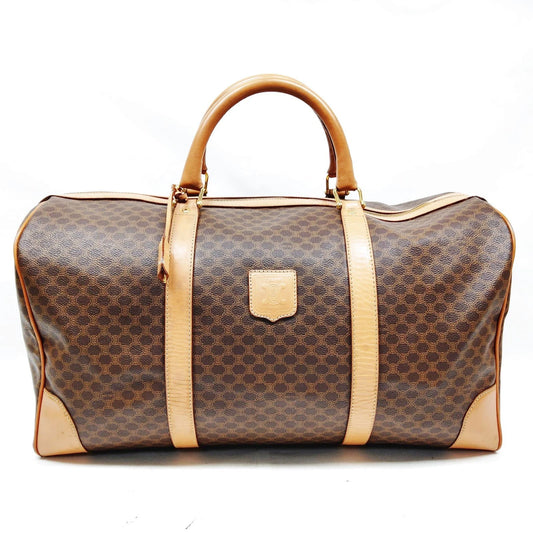 Original/Auth Celine Paris - Macadam Boston Bag - Canvas mit Leder