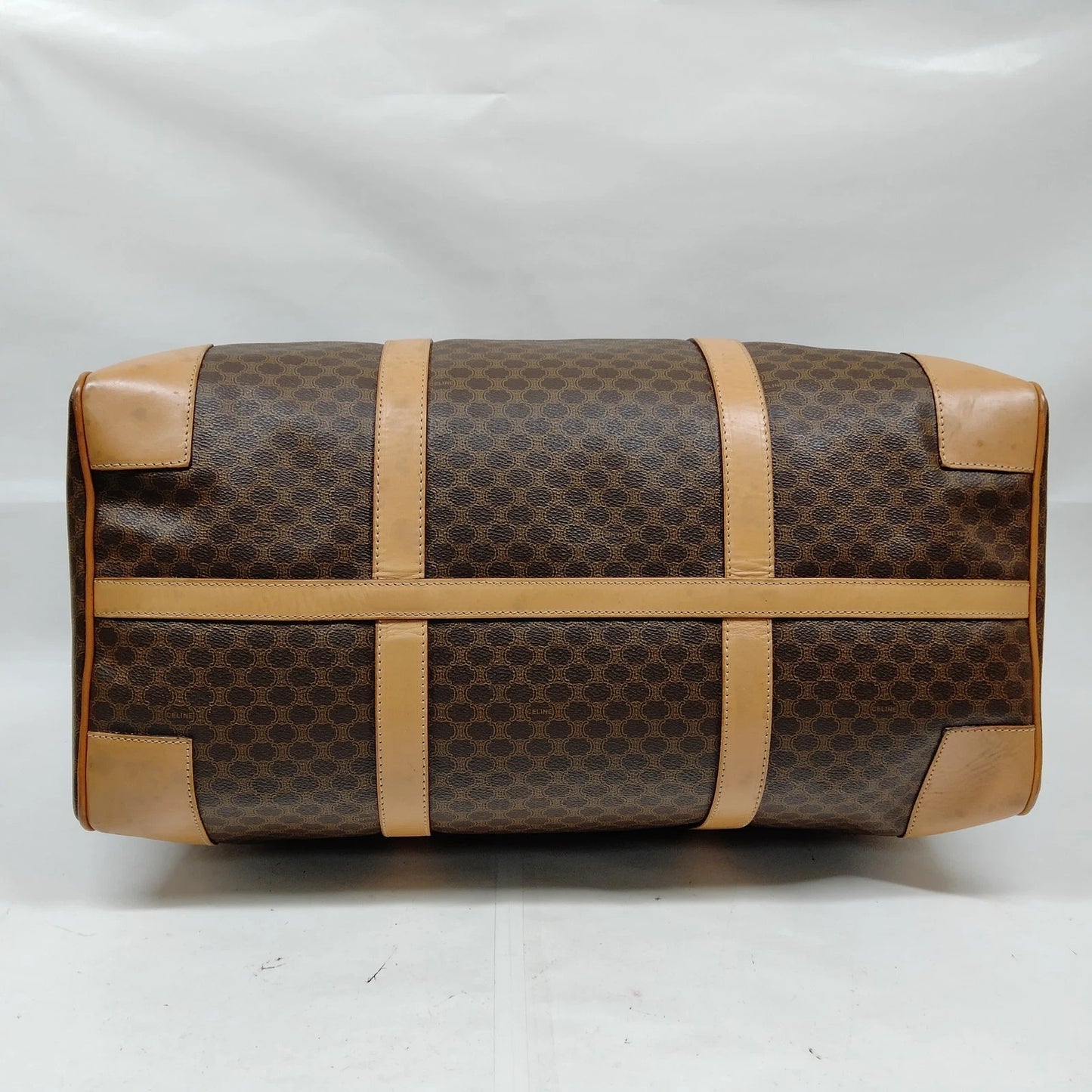 Original/Auth Celine Paris - Macadam Boston Bag - Canvas mit Leder