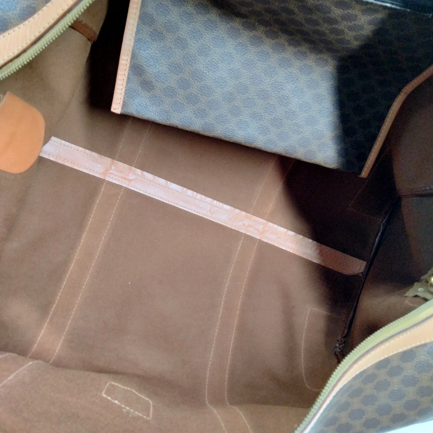 Original/Auth Celine Paris - Macadam Boston Bag - Canvas mit Leder