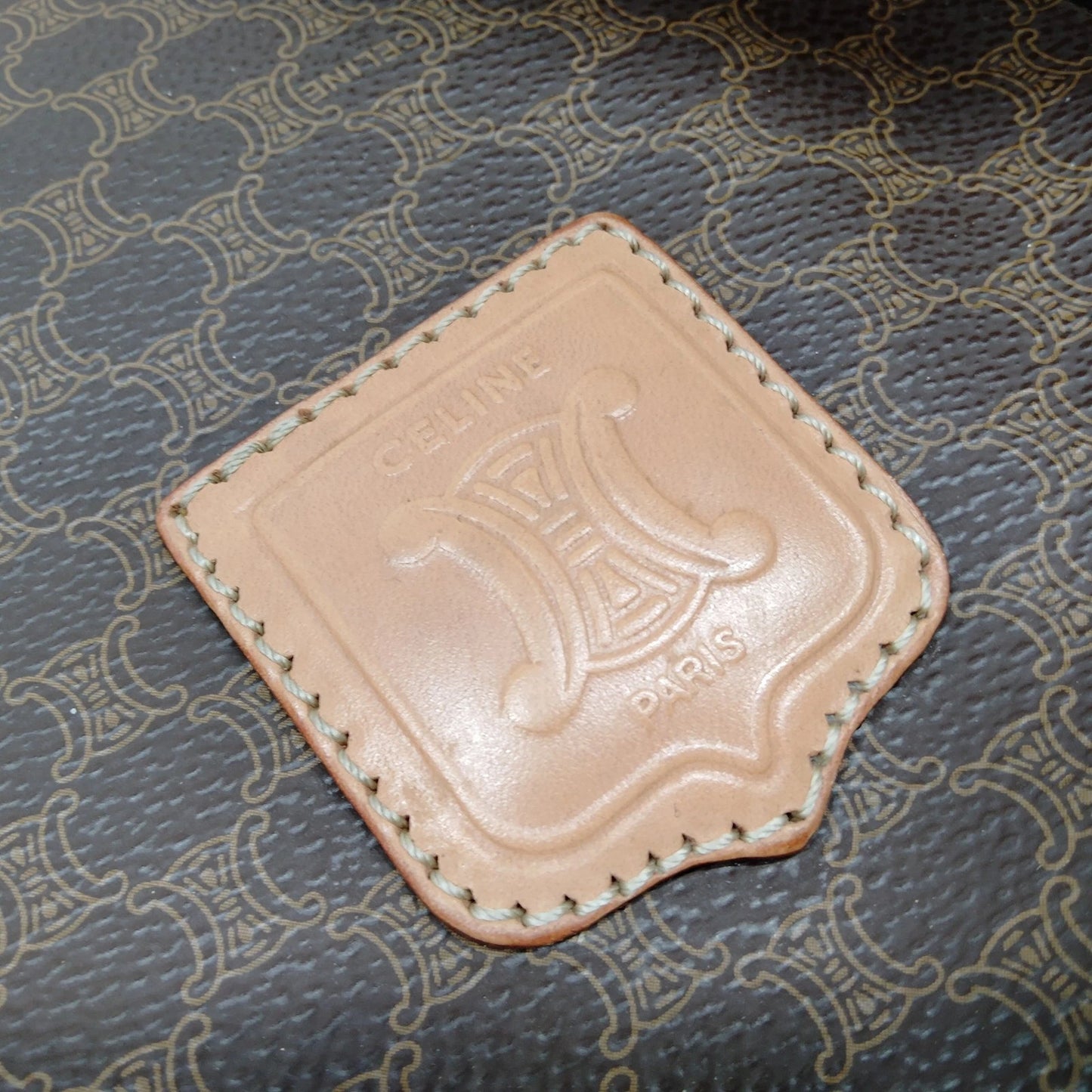 Original/Auth Celine Paris - Macadam Boston Bag - Canvas mit Leder