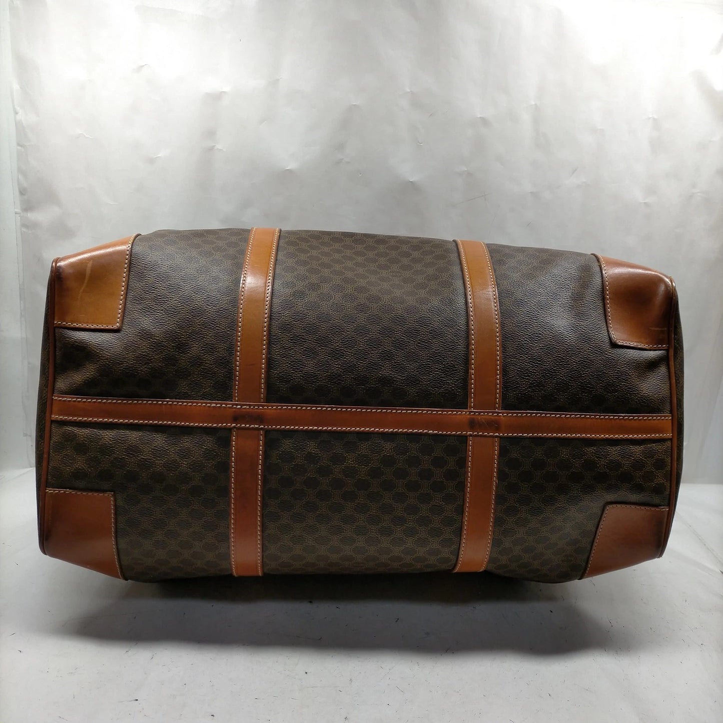 Original/Auth Celine Paris - Macadam Boston Bag - Canvas mit Leder