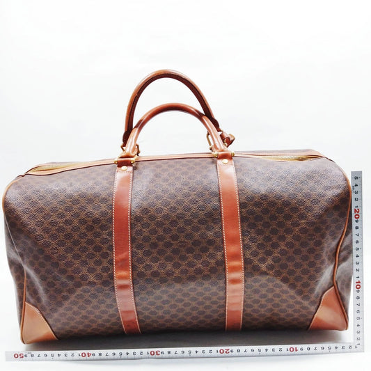 Original/Auth Celine Paris - Macadam Boston Bag - Canvas mit Leder