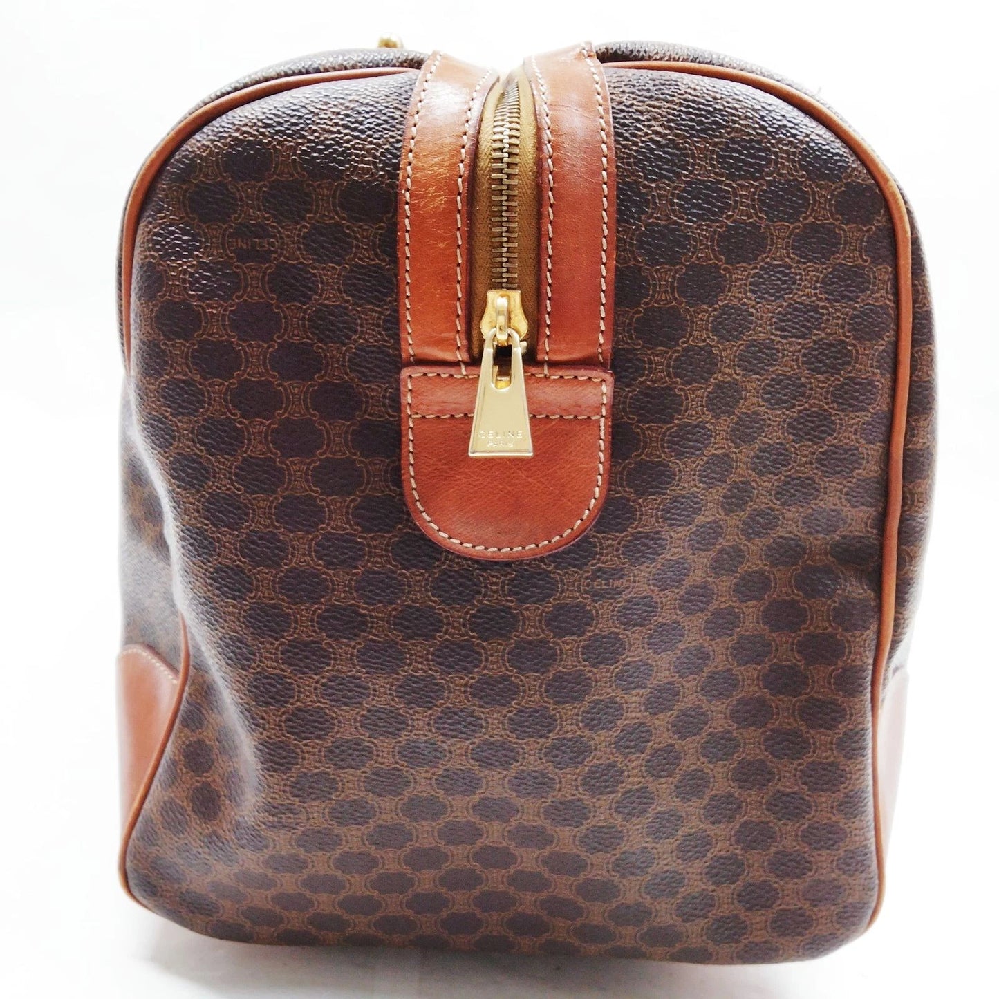 Original/Auth Celine Paris - Macadam Boston Bag - Canvas mit Leder