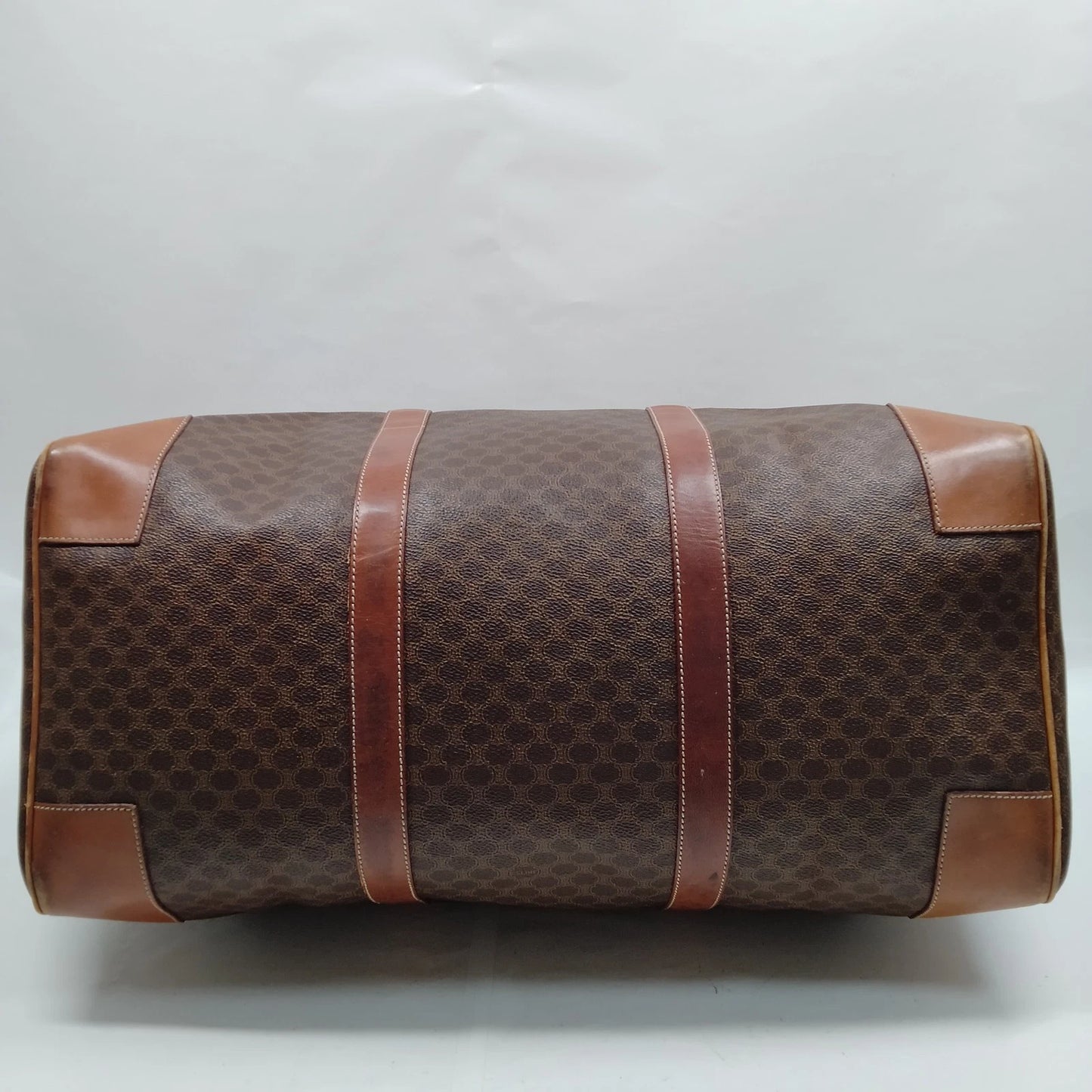 Original/Auth Celine Paris - Macadam Boston Bag - Canvas mit Leder