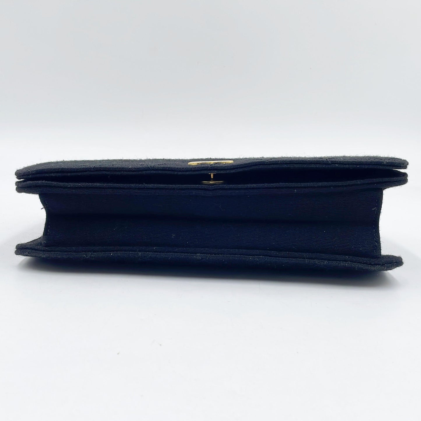 Original/Auth Chanel - Mini Full Flap Baumwoll - Schwarz mit Box/Dust Bag