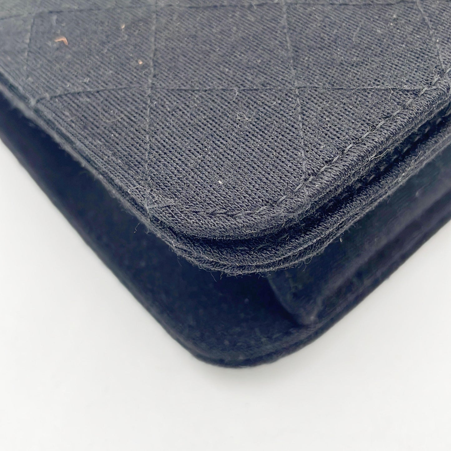 Original/Auth Chanel - Mini Full Flap Baumwoll - Schwarz mit Box/Dust Bag
