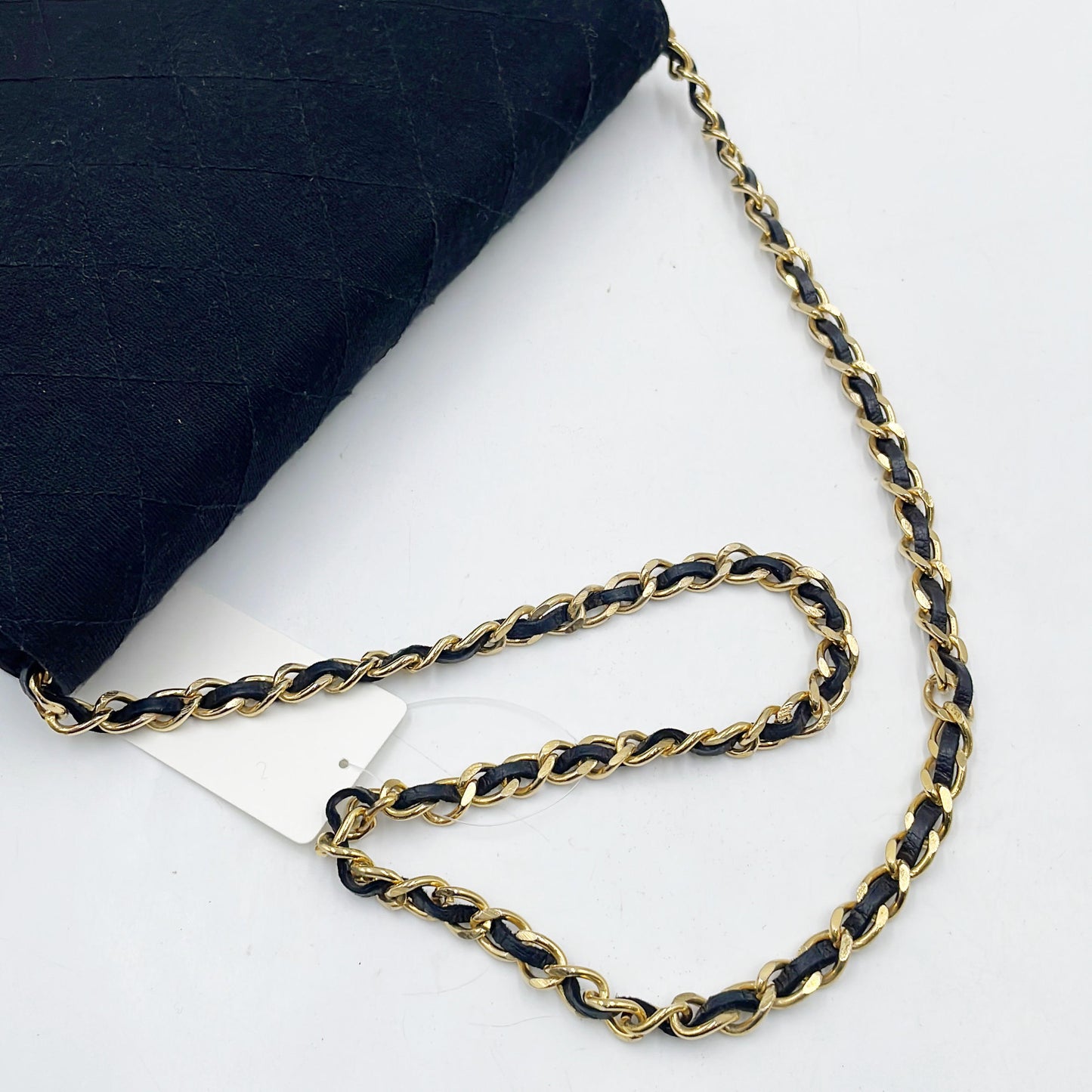 Original/Auth Chanel - Mini Full Flap Baumwoll - Schwarz mit Box/Dust Bag