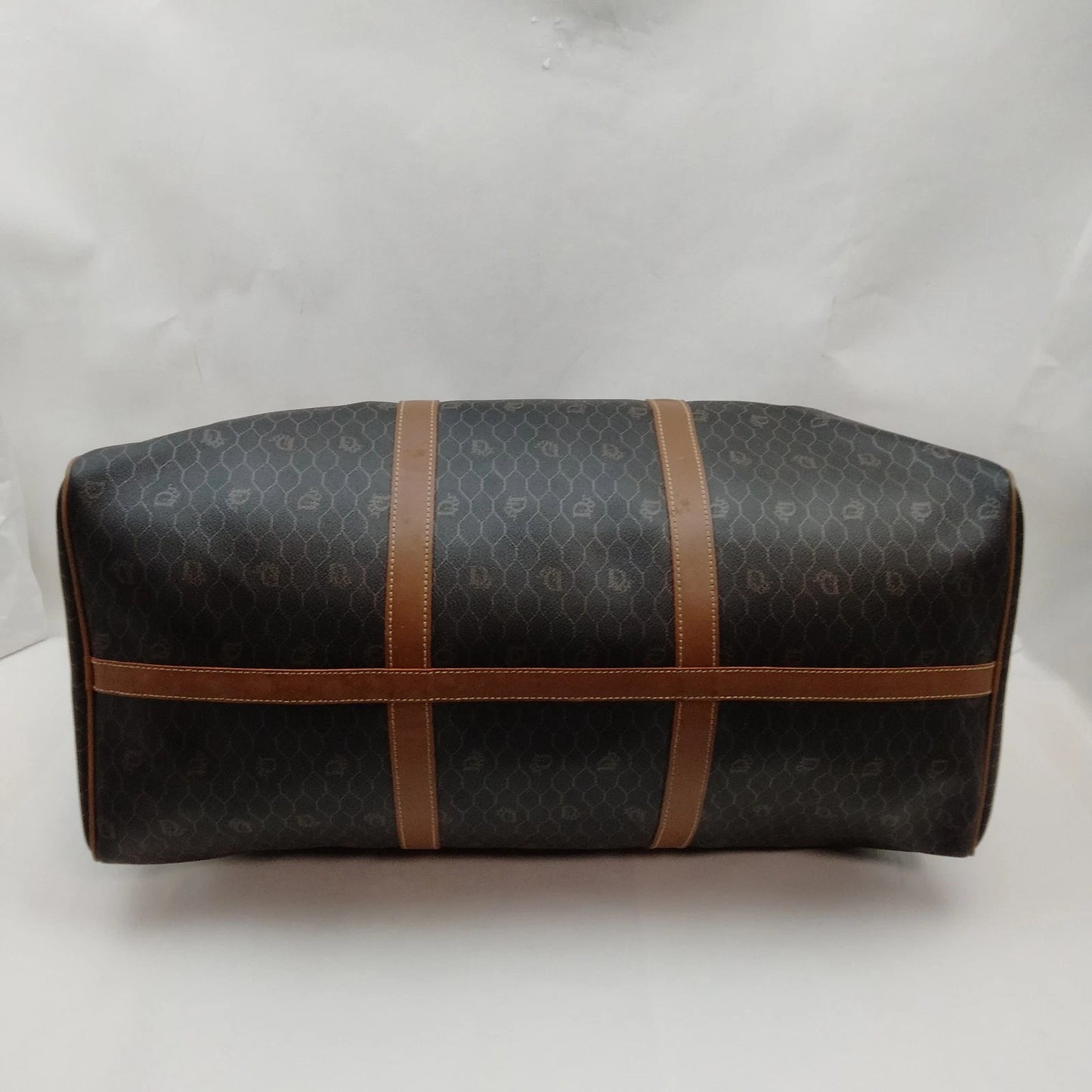 Original/Auth Christian Dior - Boston Bag Vintage - Canvas mit Leder