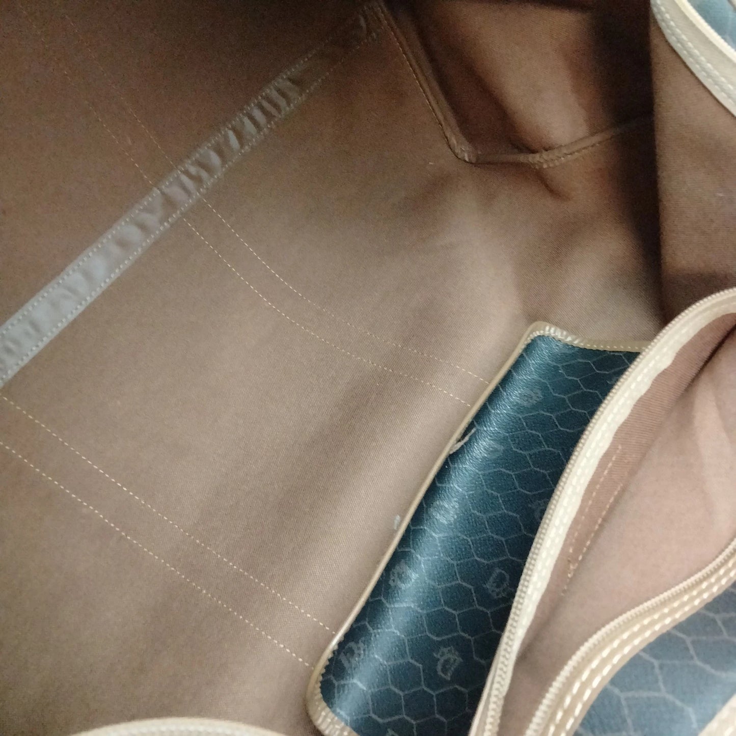 Original/Auth Christian Dior - Boston Bag Vintage - Canvas mit Leder