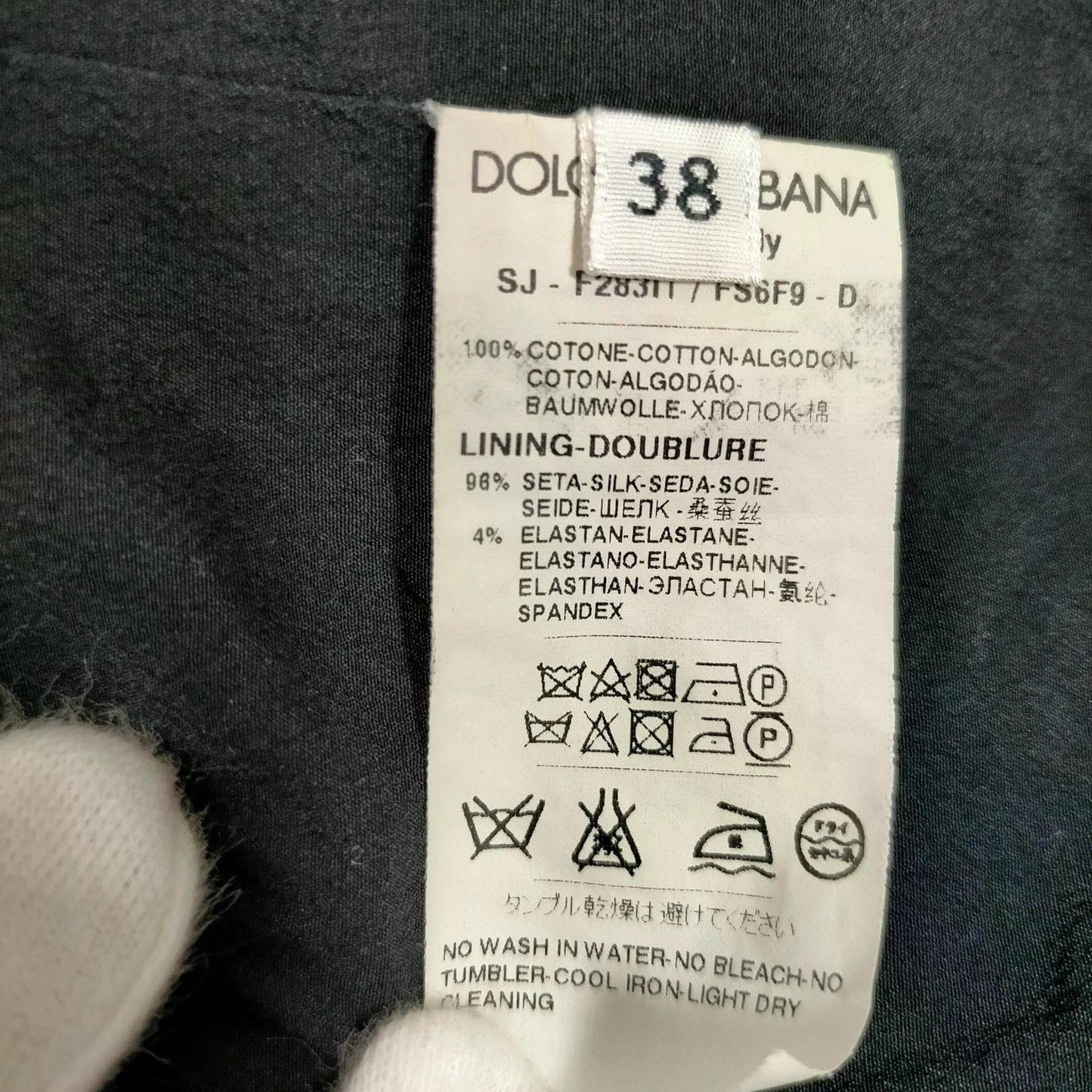 Original/Auth Dolce & Gabbana - Jacke mit Muster - Weiß/Schwarz - 38