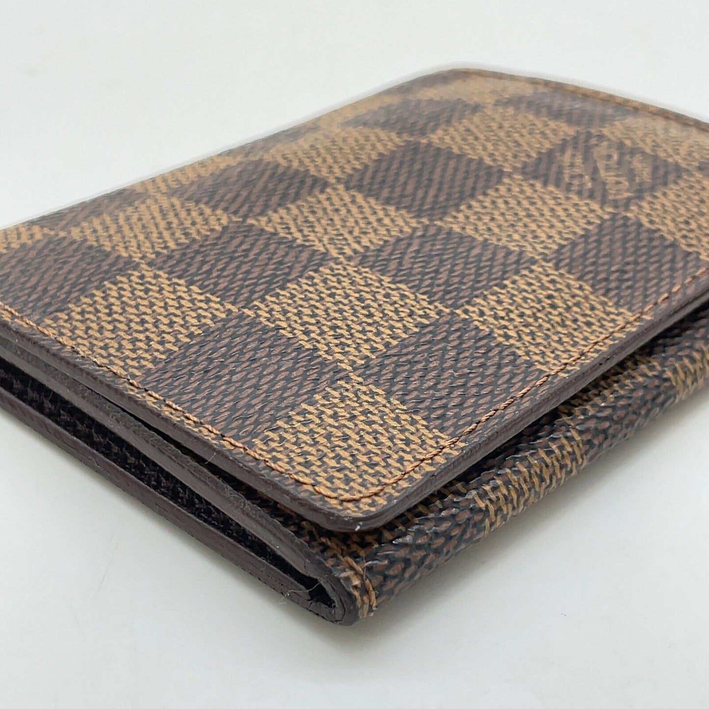 Original/Auth Louis Vuitton - Anvelop Card Case - Klassisch - Damier Ebene