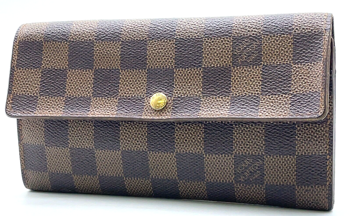 Original/Auth Louis Vuitton - Pochette Porte Wallet - Klassisch - Damier Ebene