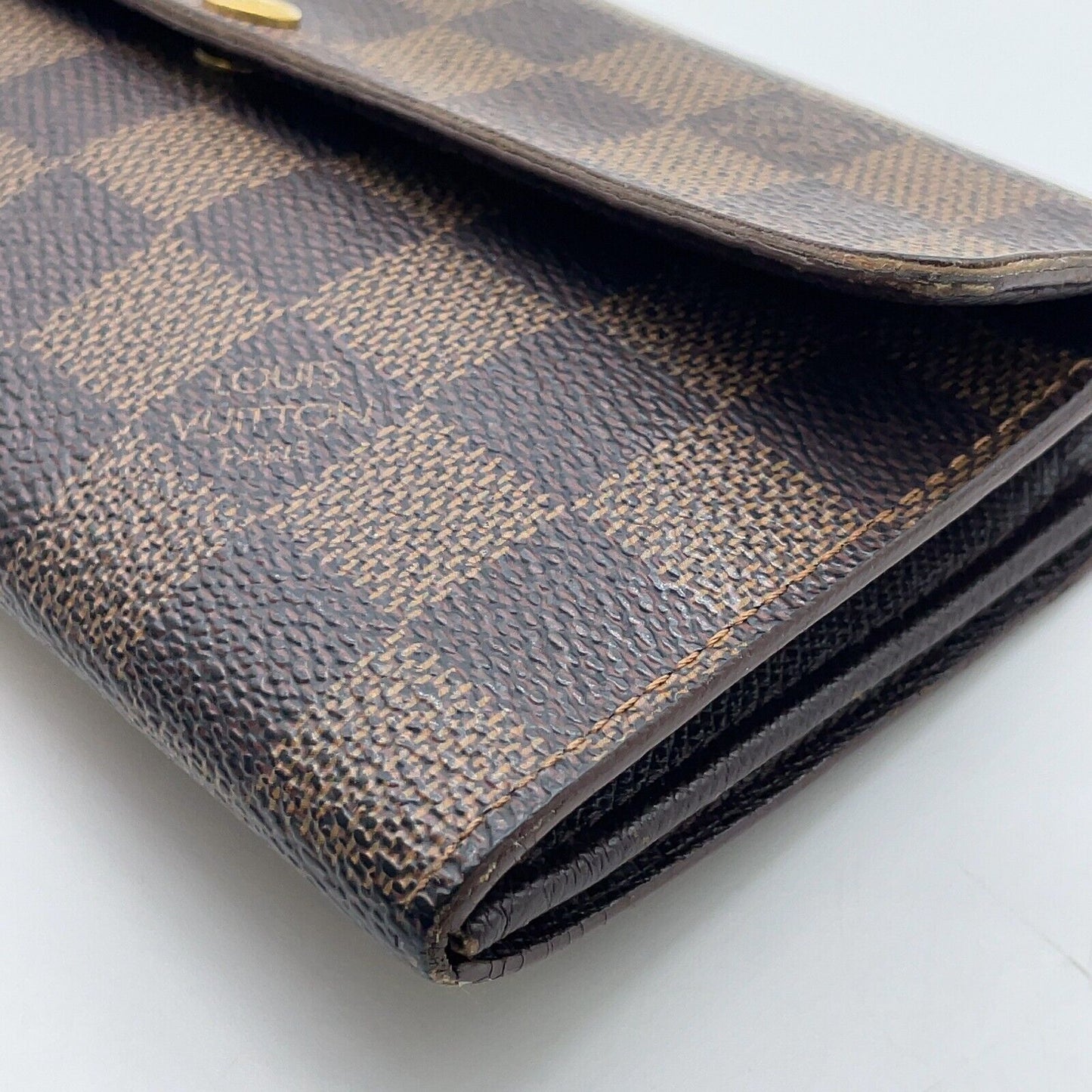 Original/Auth Louis Vuitton - Pochette Porte Wallet - Klassisch - Damier Ebene