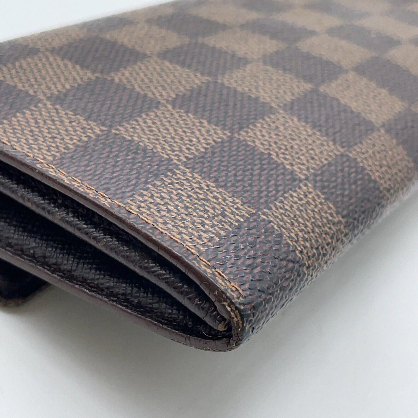 Original/Auth Louis Vuitton - Pochette Porte Wallet - Klassisch - Damier Ebene