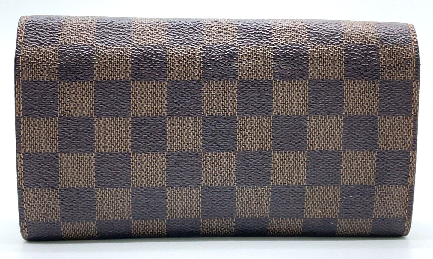 Original/Auth Louis Vuitton - Pochette Porte Wallet - Klassisch - Damier Ebene