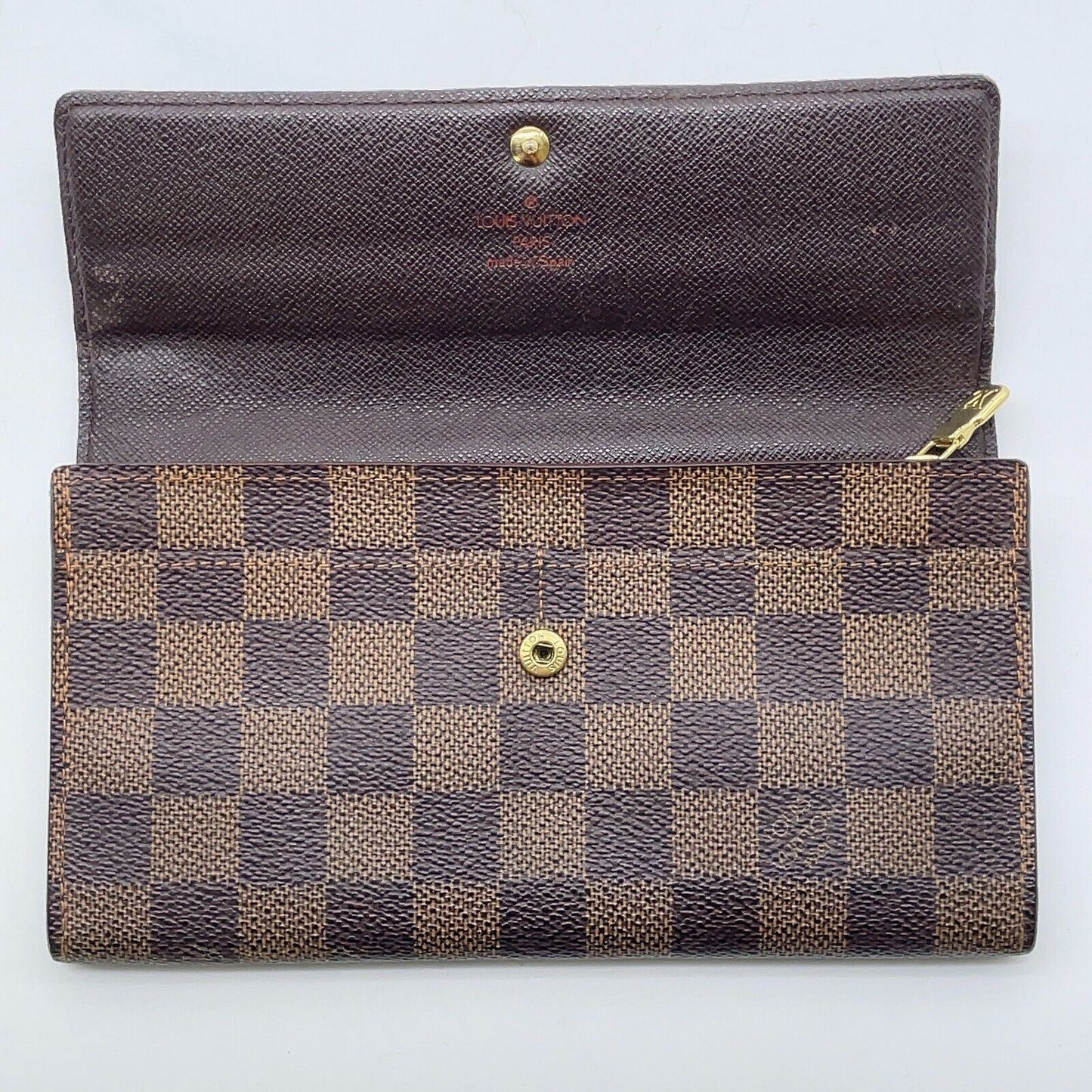 Original/Auth Louis Vuitton - Pochette Porte Wallet - Klassisch - Damier Ebene