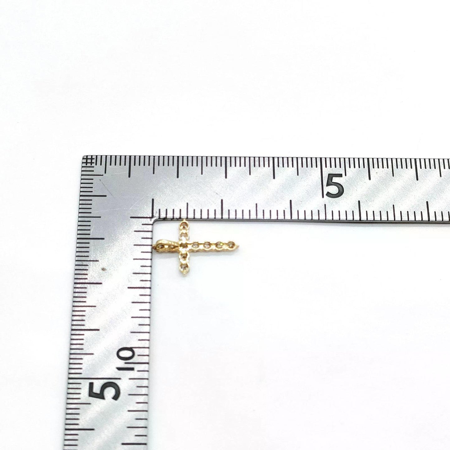 Original/Auth - Anhänger Kreuz - Gold - 18 kt. 750 / 0,50 Ct. Diamanten - 0,49 g