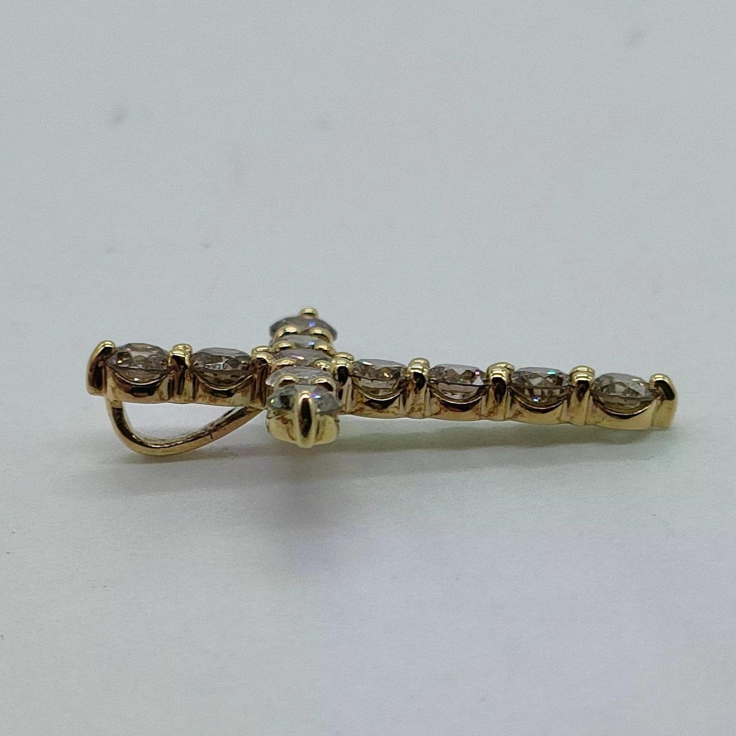 Original/Auth - Anhänger Kreuz - Gold - 18 kt. 750 / 0,50 Ct. Diamanten - 0,49 g