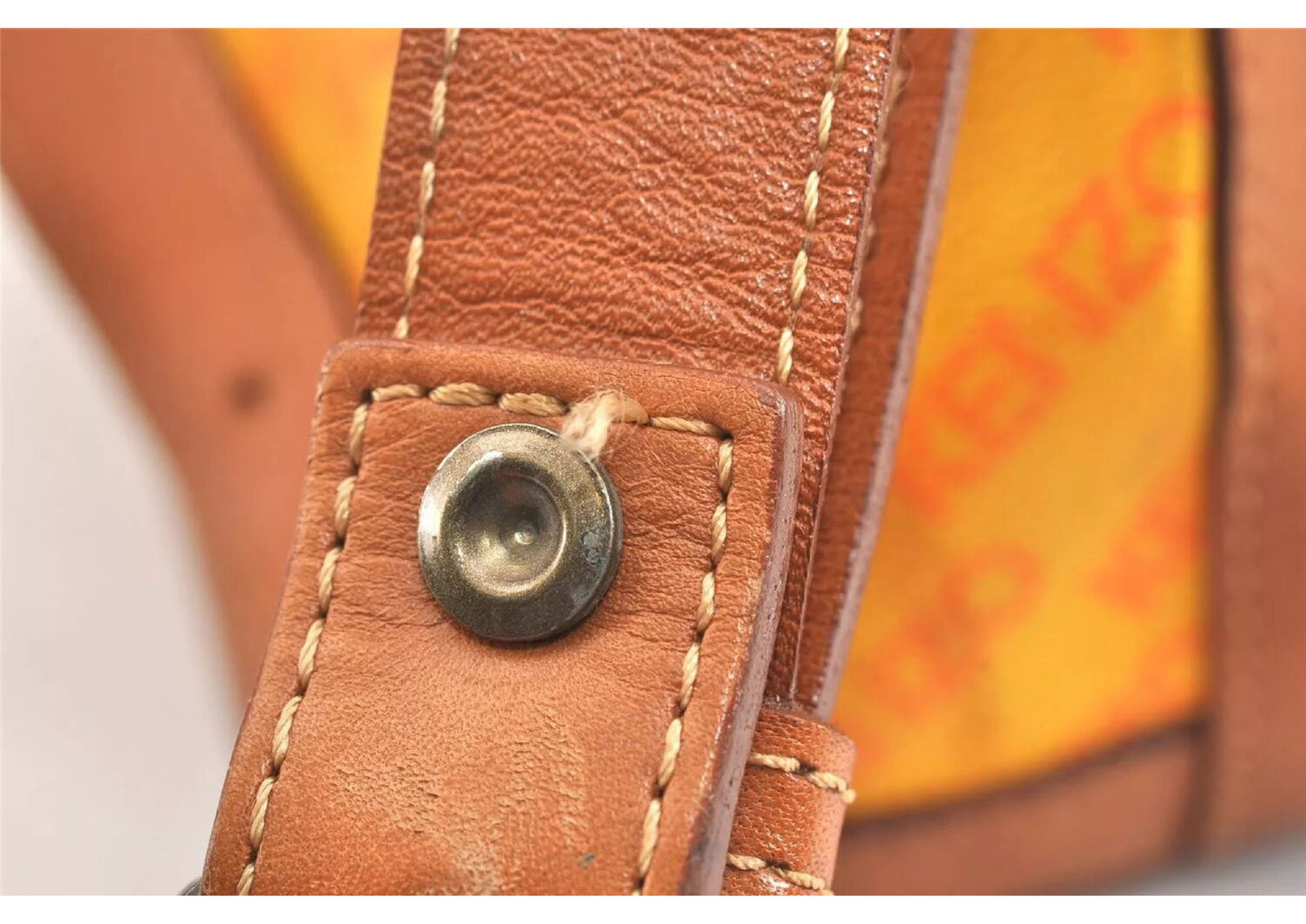 Original/Auth KENZO - Kordelzug Tasche Vintage - Klassisch - Logo Muster