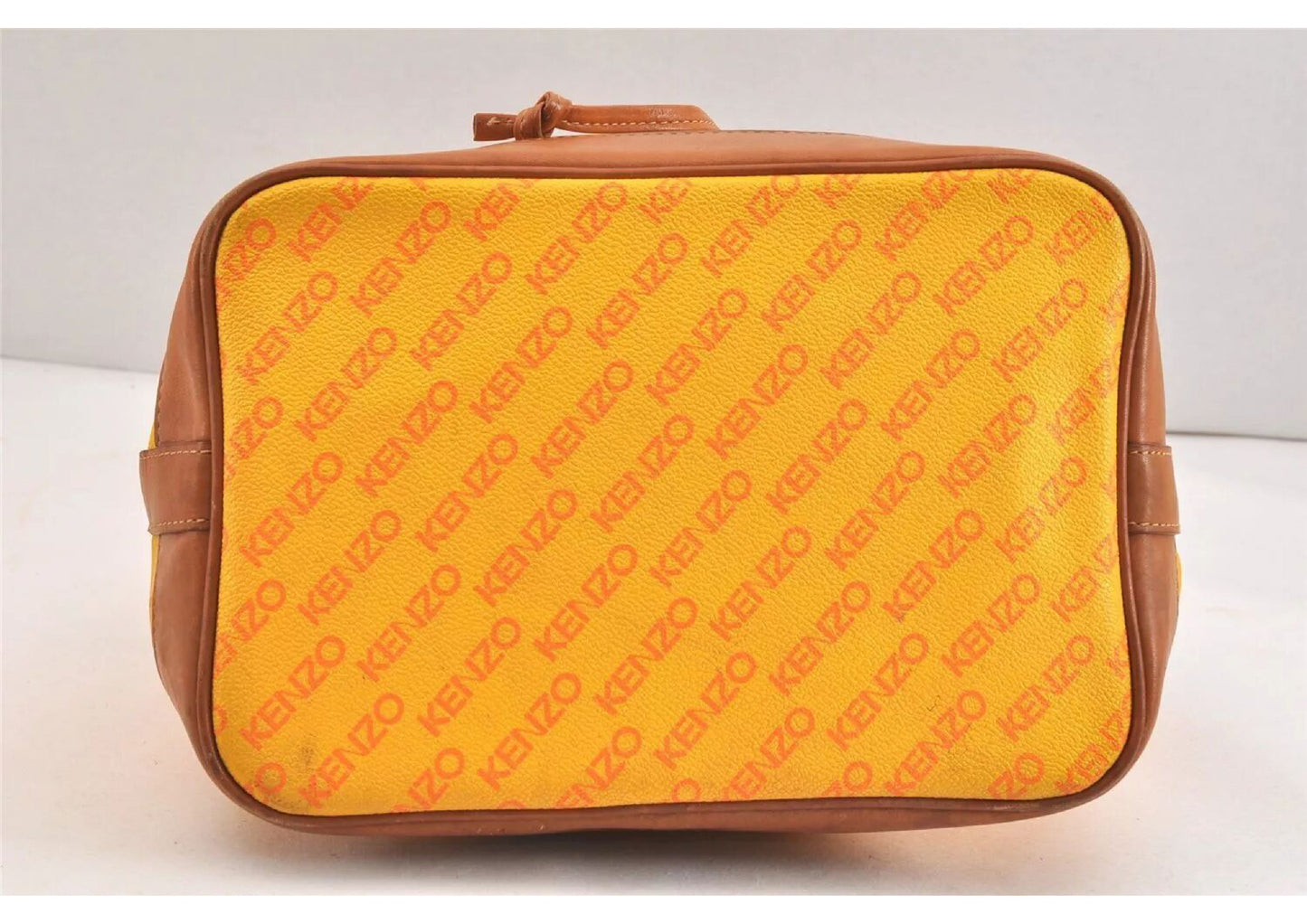 Original/Auth KENZO - Kordelzug Tasche Vintage - Klassisch - Logo Muster