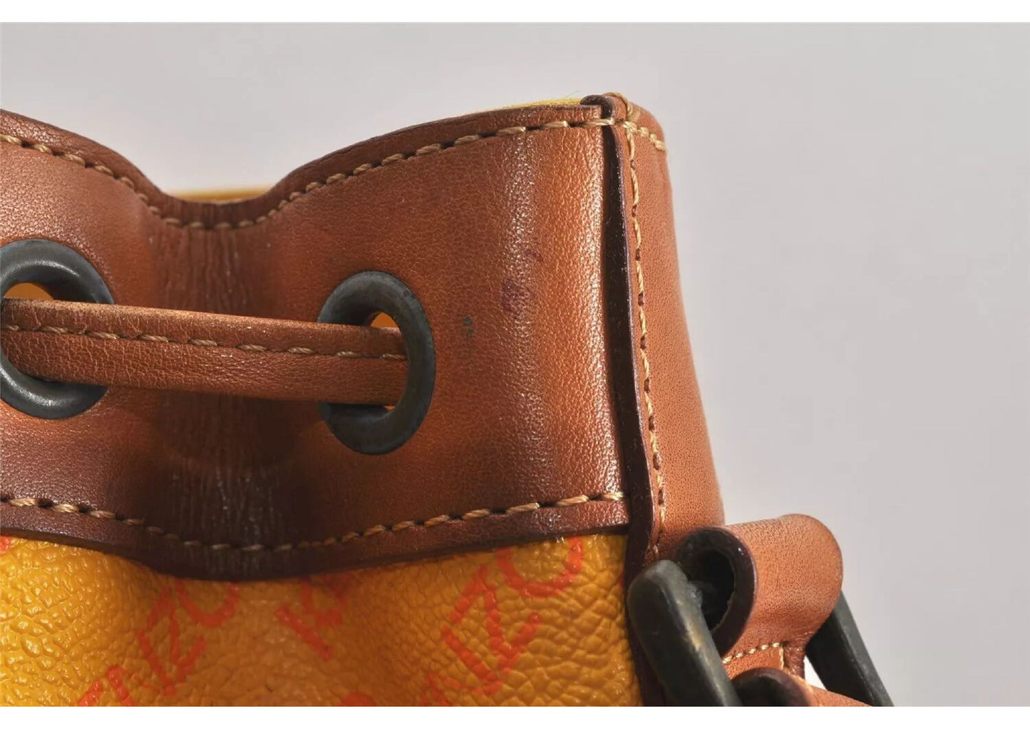 Original/Auth KENZO - Kordelzug Tasche Vintage - Klassisch - Logo Muster