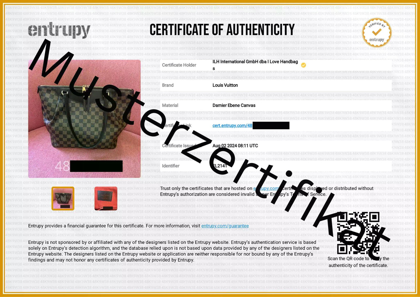 Echtheitszertifikat by Entrupy