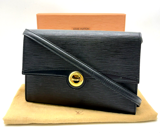 Original/Auth Louis Vuitton - Pochette Arche Shoulder Bag - Klassisch - Epi Noir