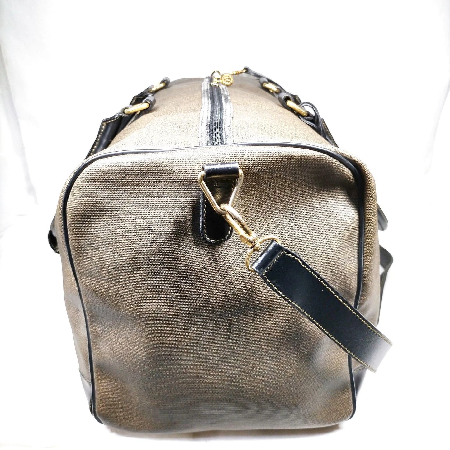Original/Auth Fendi - Boston Bag 50 Schultergurt - Braun - Canvas / Leder