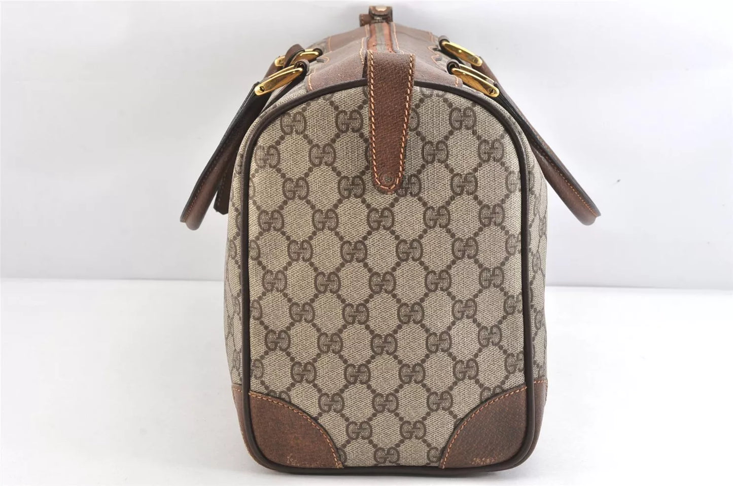 Original/Auth Gucci - Boston Bag 40 - Klassisch - GG Canvas mit Anhänger