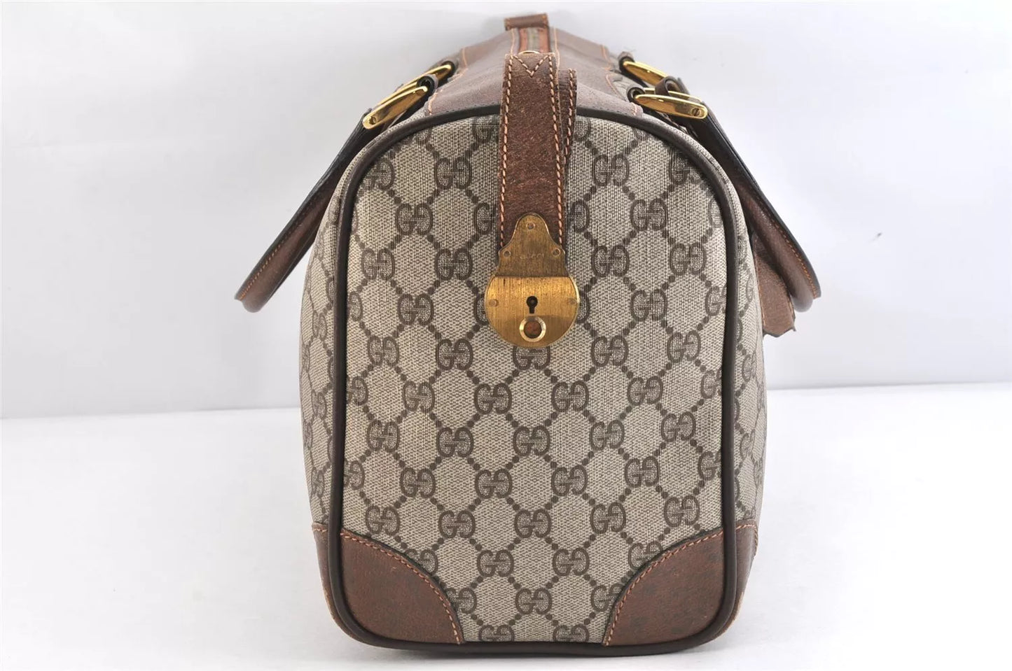 Original/Auth Gucci - Boston Bag 40 - Klassisch - GG Canvas mit Anhänger
