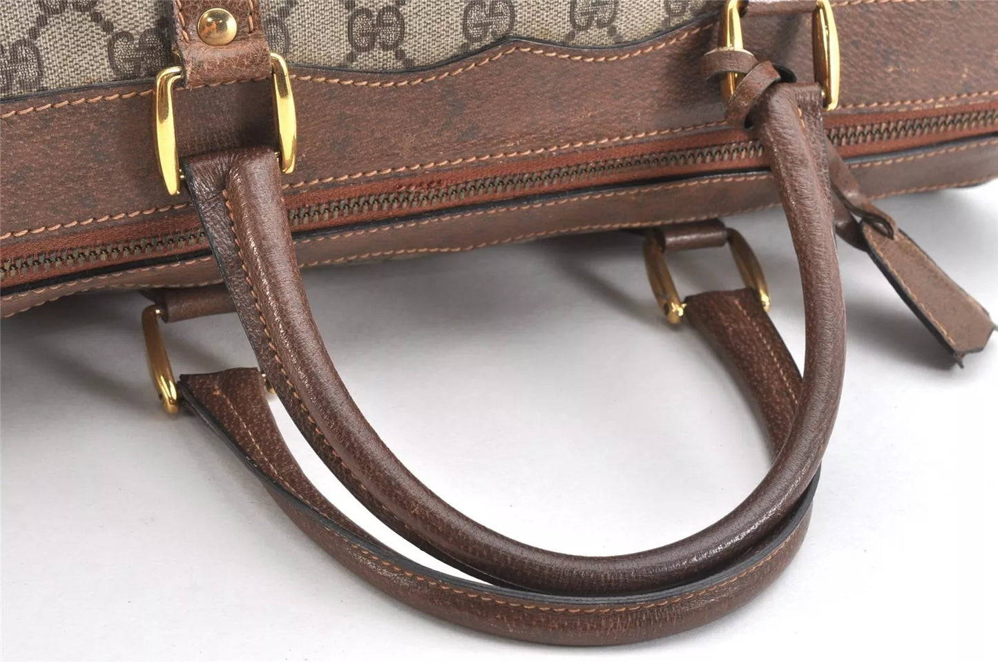 Original/Auth Gucci - Boston Bag 40 - Klassisch - GG Canvas mit Anhänger