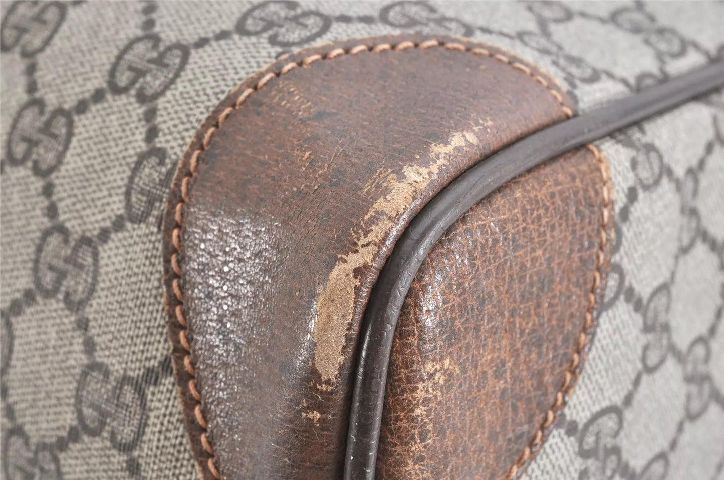 Original/Auth Gucci - Boston Bag 40 - Klassisch - GG Canvas mit Anhänger