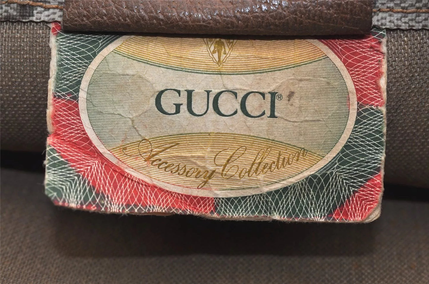 Original/Auth Gucci - Kordelzug Umhängetasche - Klassisch - GG Canvas mit Leder