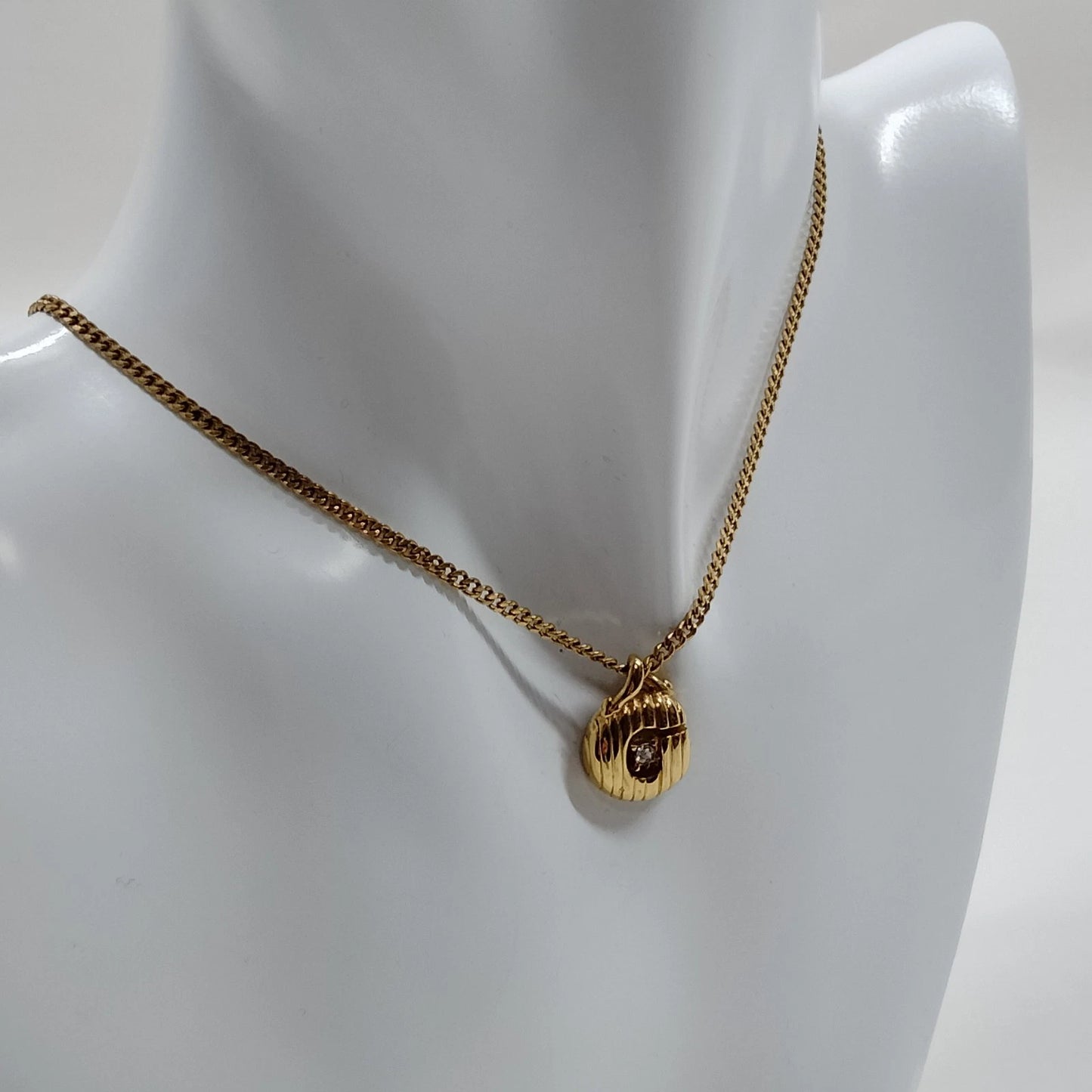 Original/Auth Givenchy - Halskette mit Anhänger Logo G Vintage - 40 cm