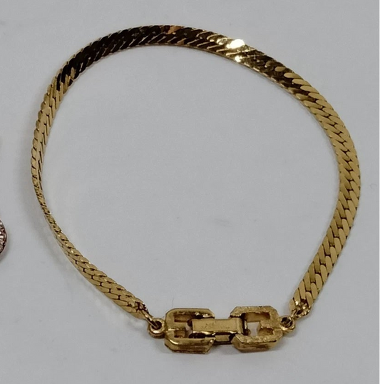 Original/Auth Givenchy - Armband mit Logo G Vintage - 18 cm