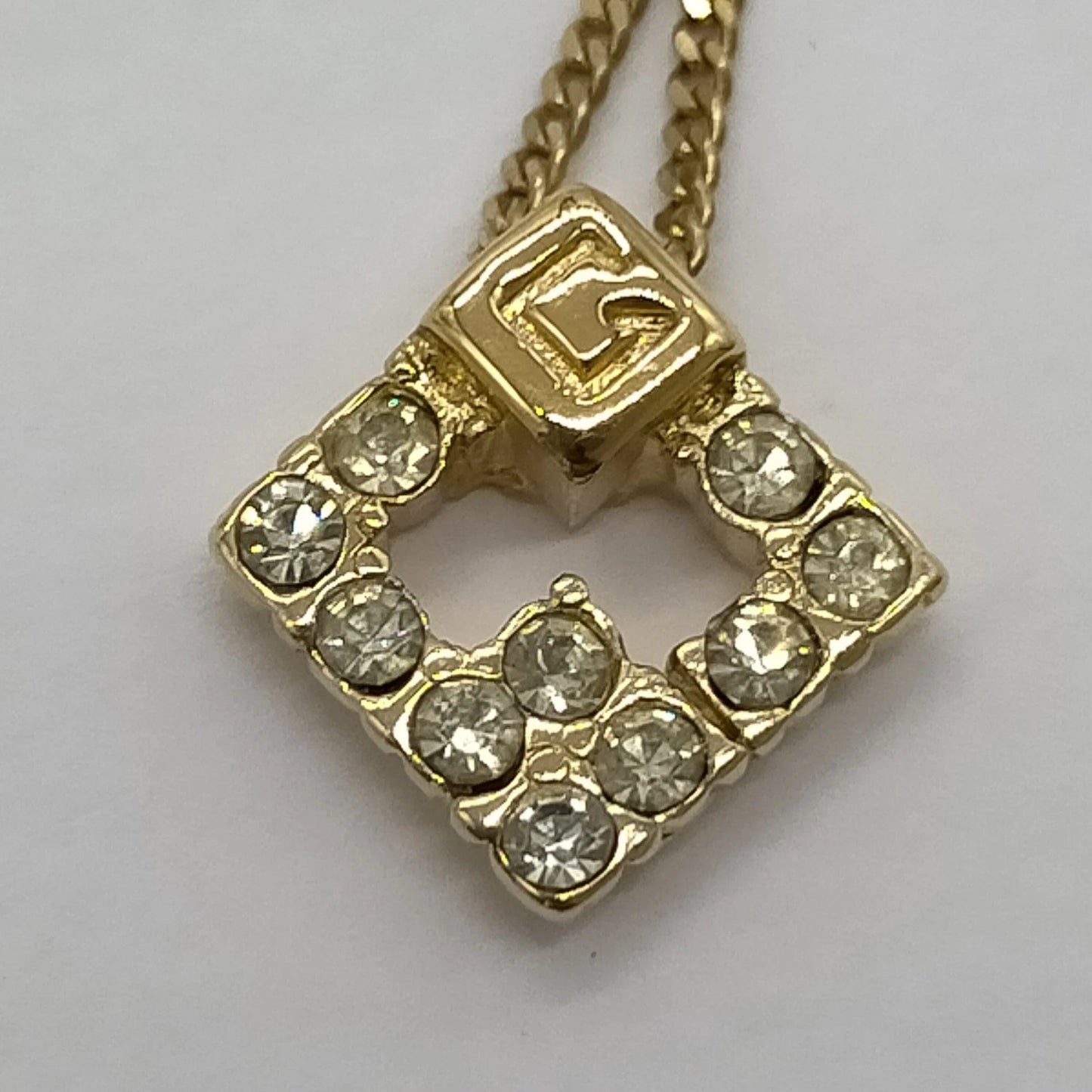 Original/Auth Givenchy - Halskette mit Anhänger Logo G Vintage - 40 cm