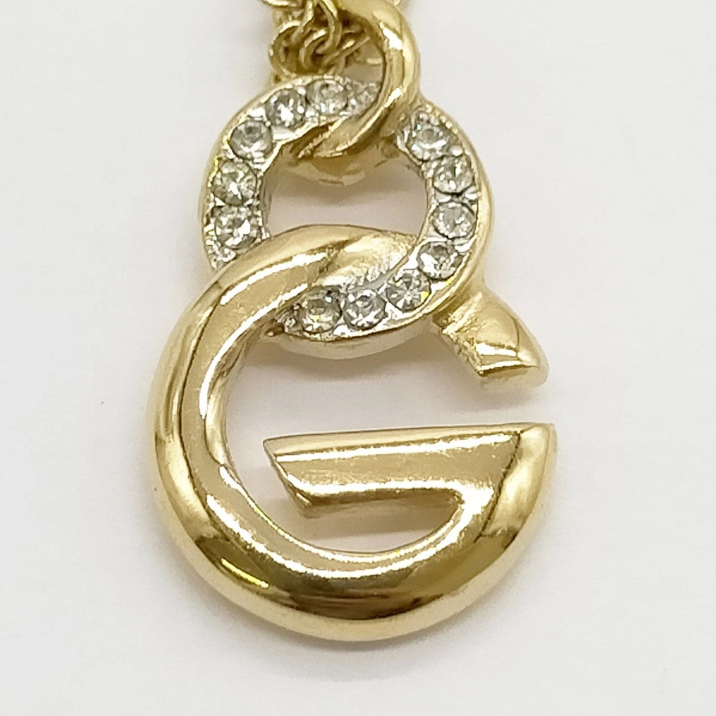 Original/Auth Givenchy - Halskette mit Anhänger Logo G Vintage - 42 cm