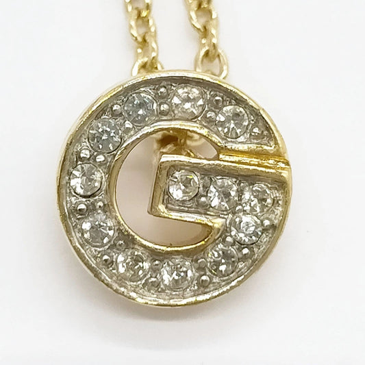 Original/Auth Givenchy - Halskette mit Anhänger Logo G Vintage - 40 cm