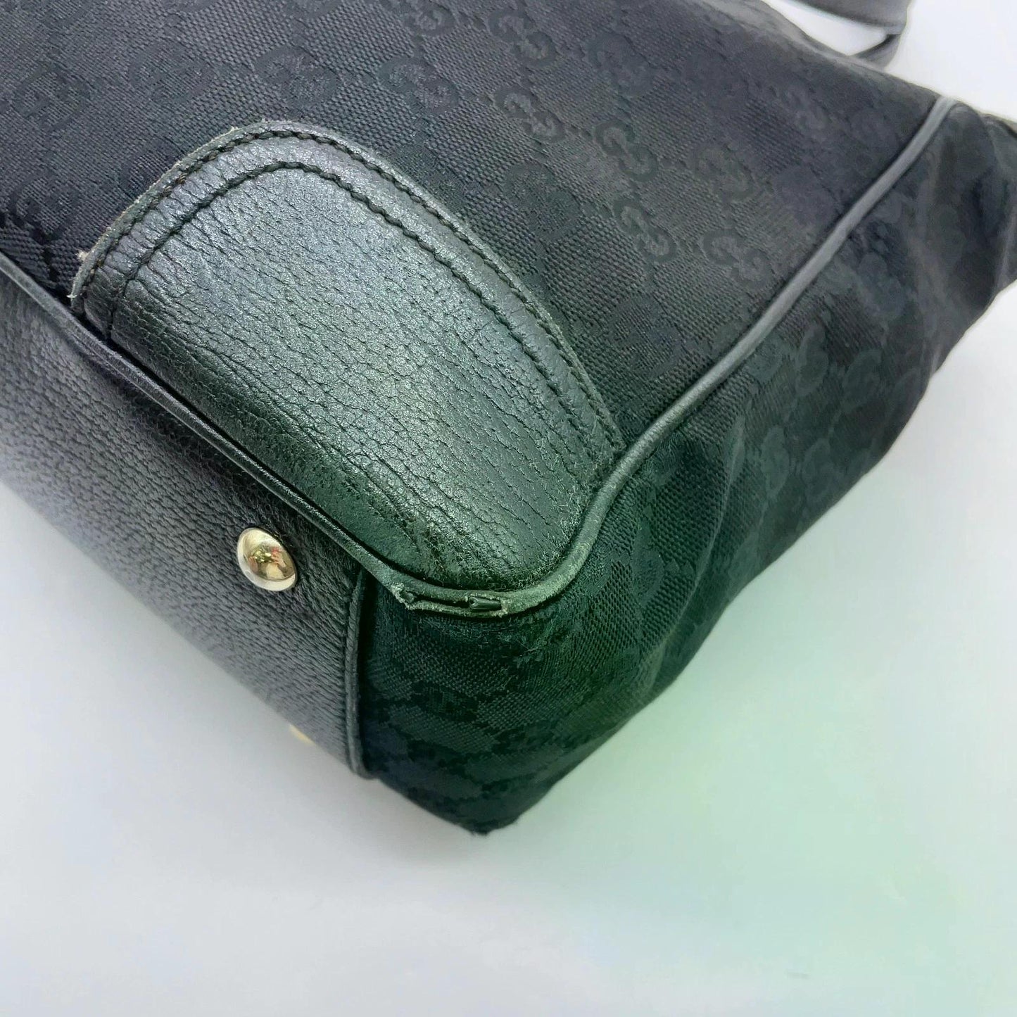 Original/Auth Gucci - Princess Tote Bag - Sherry Line GG Canvas/Leder - Schwarz