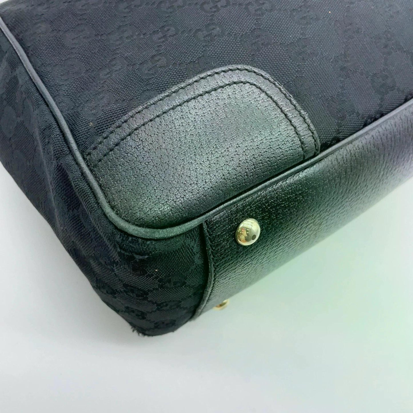 Original/Auth Gucci - Princess Tote Bag - Sherry Line GG Canvas/Leder - Schwarz