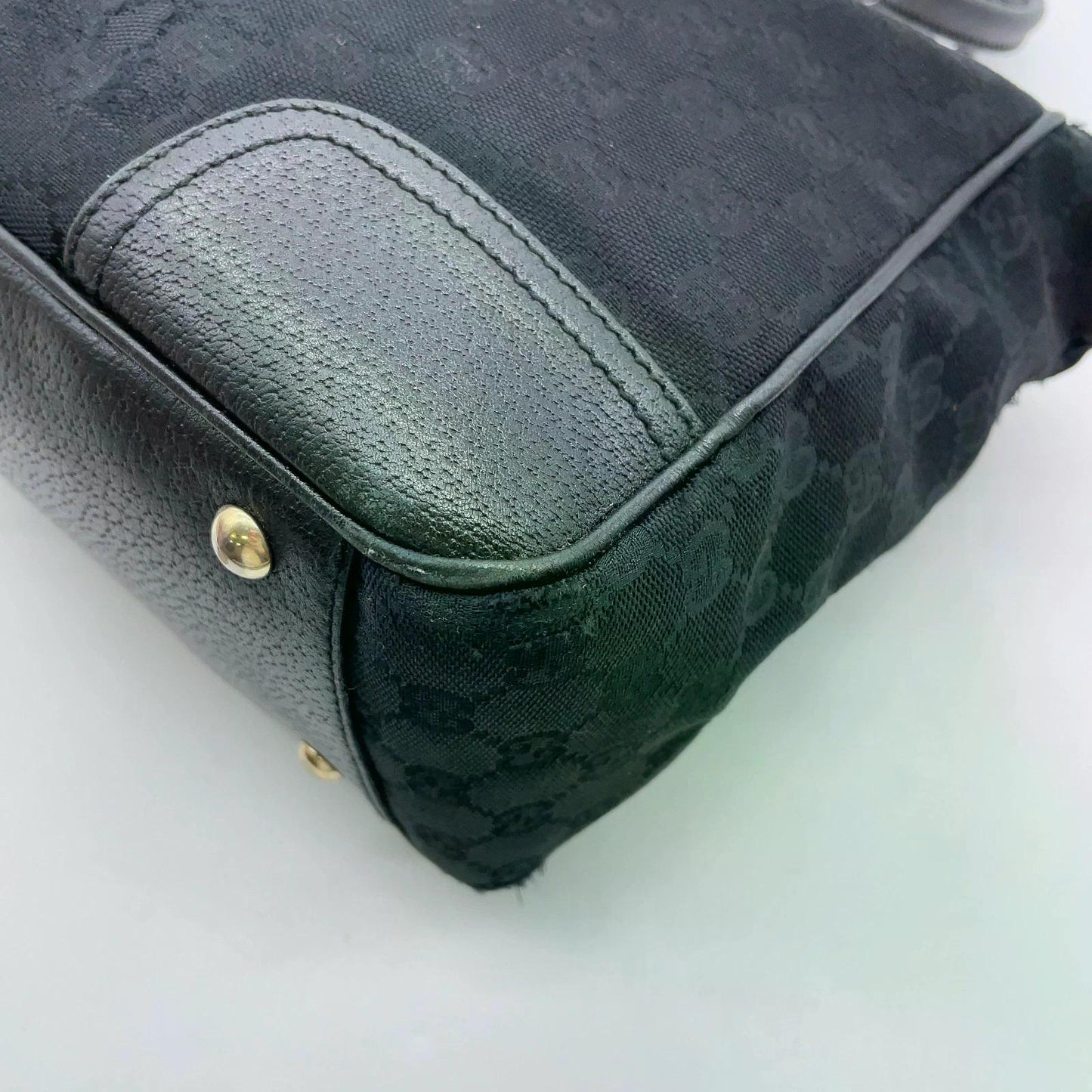 Original/Auth Gucci - Princess Tote Bag - Sherry Line GG Canvas/Leder - Schwarz