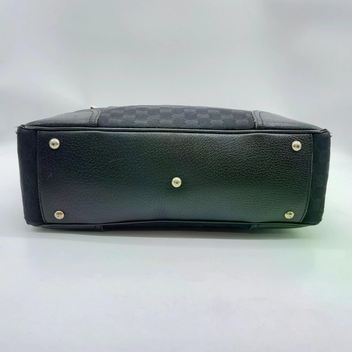 Original/Auth Gucci - Princess Tote Bag - Sherry Line GG Canvas/Leder - Schwarz