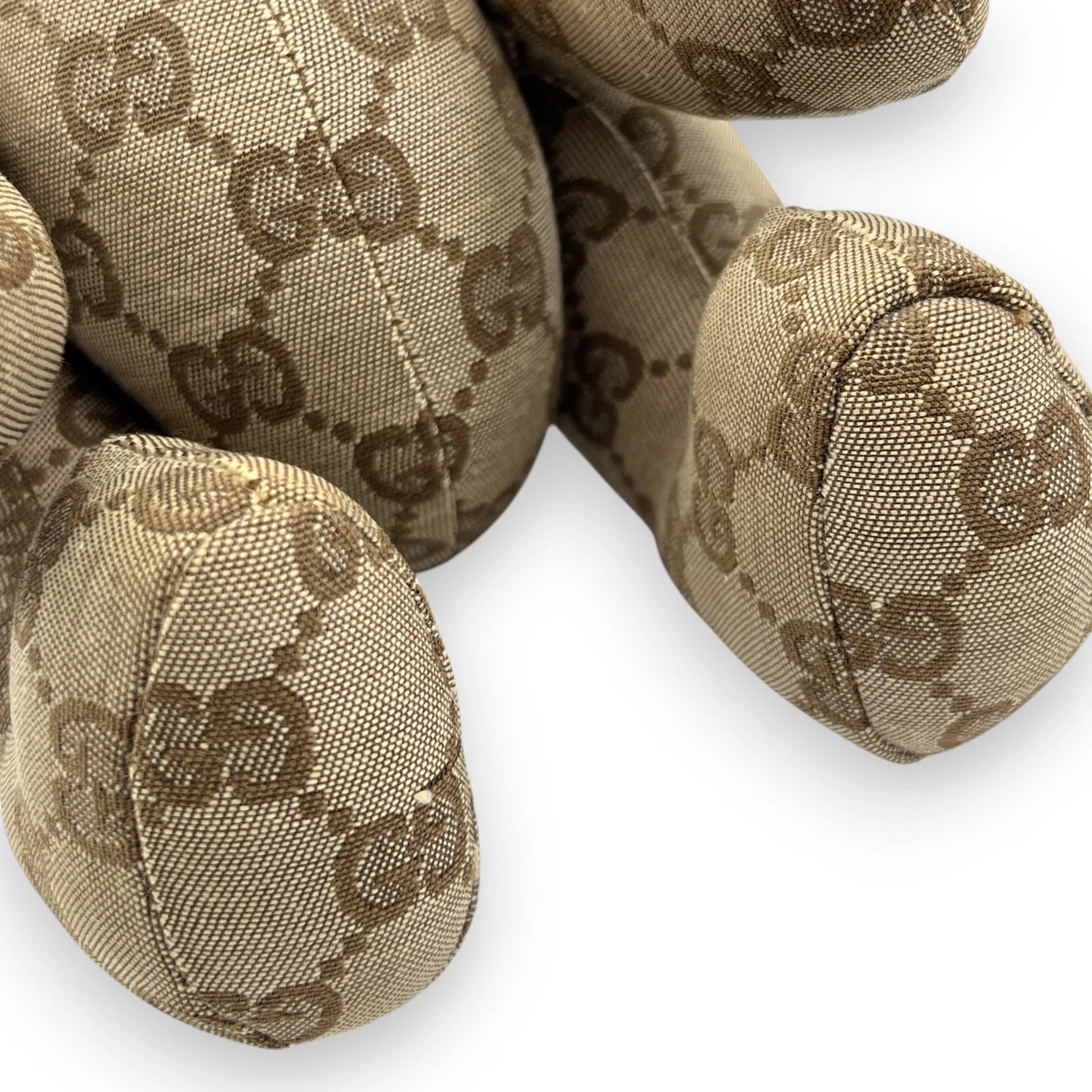 Original/Auth Gucci - Collector Teddy Bear - GG Canvas mit Leder