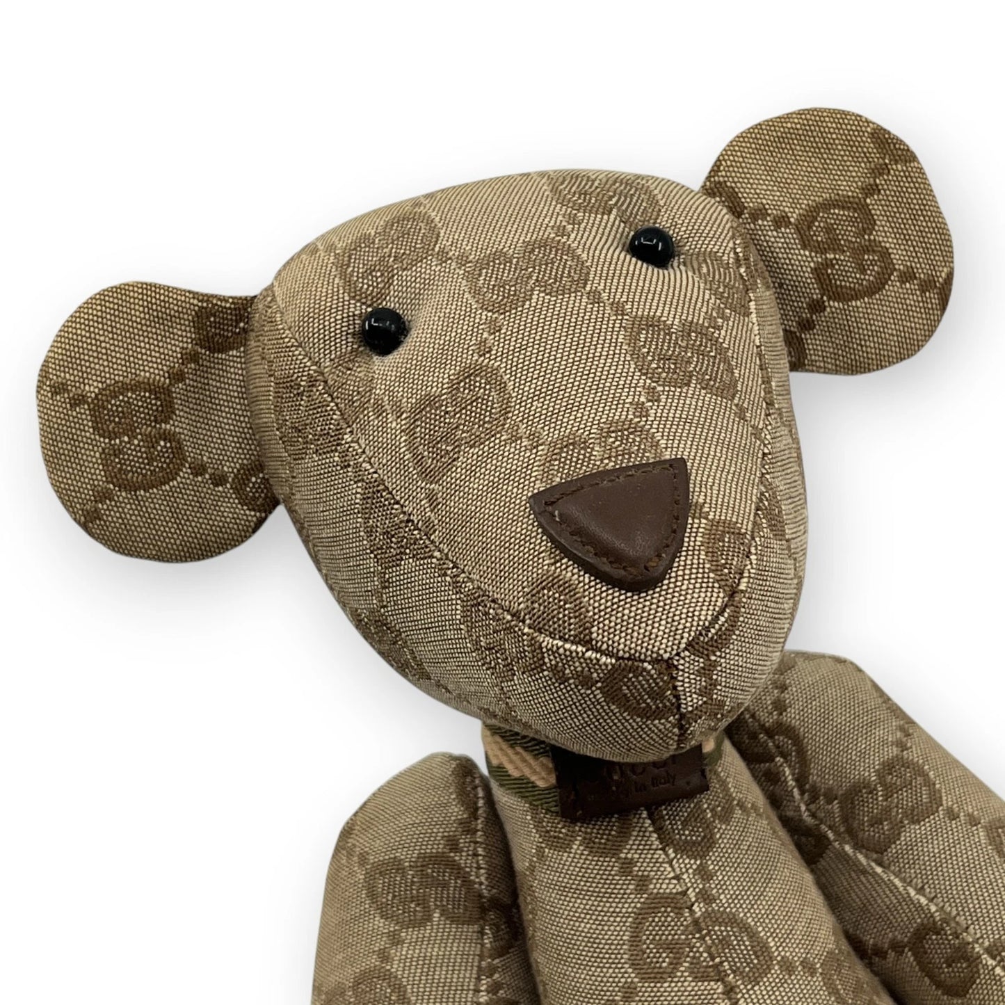 Original/Auth Gucci - Collector Teddy Bear - GG Canvas mit Leder