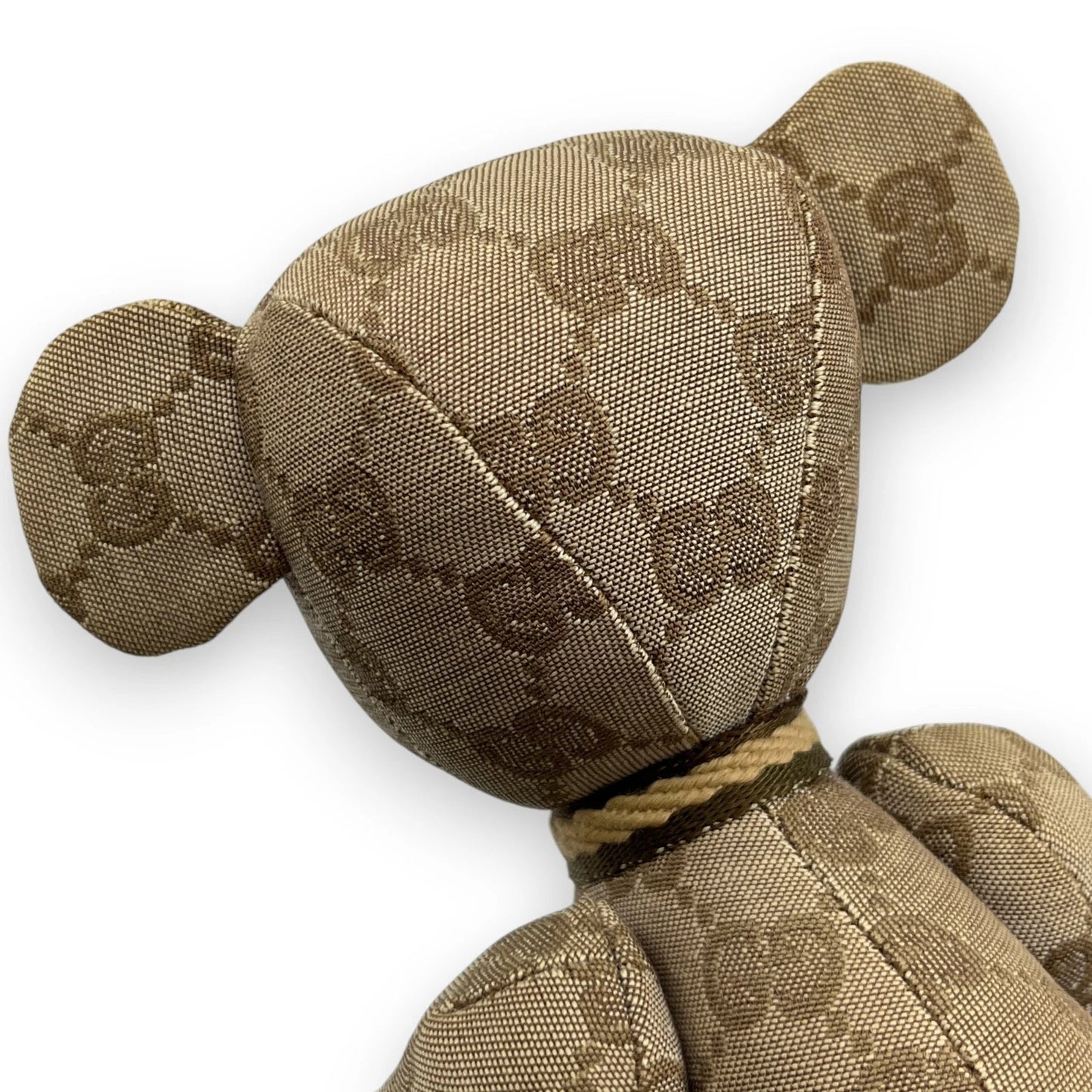 Original/Auth Gucci - Collector Teddy Bear - GG Canvas mit Leder