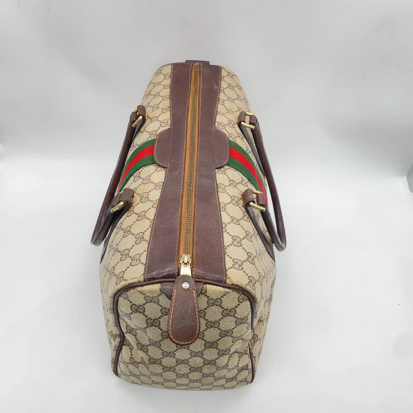 Original/Auth Gucci - Boston Bag 40 - Klassisch - GG Canvas Supreme Sherry Line